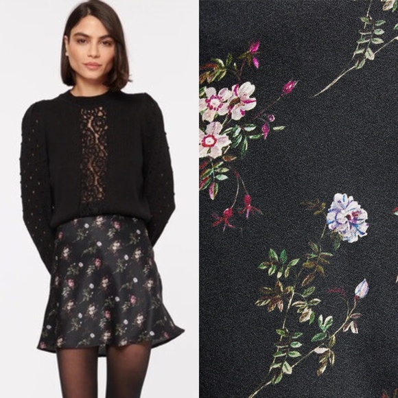 NEW Cami NYC Aviva Silk Blend Skirt Evening Bouquet Small - Picture 1 of 17